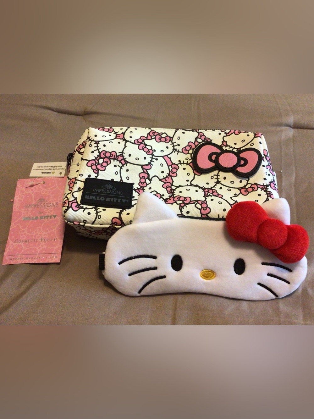 Hello Kitty Impressions Cosmetic Bag with Sleep Mask